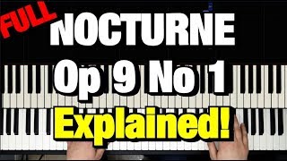 Chopin Nocturne Op 9 No 1 Piano Tutorial How to Play Lesson [upl. by Mairam]