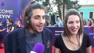 Eurovision 2017  Red carpet  Portugal  Salvador Sobral [upl. by Odab]