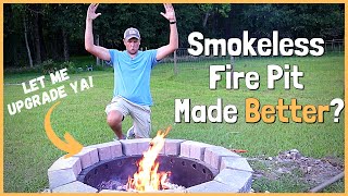 Can the Smokeless Fire Pit Be Made Better Part 2 of How To Build a Smokeless Fire Pit [upl. by Valley]