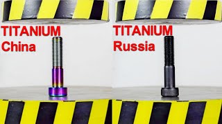 HYDRAULIC PRESS VS TITANIUM BOLTS [upl. by Aivat808]