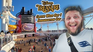 DISNEY TREASURE CRUISE WEEK  Embarkation Day Room Tour  Day 1 [upl. by Showker612]