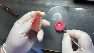 Trick to Gluing a Broken Denture [upl. by Leiruh568]