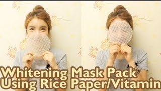 Whitening and Brightening Face Mask Using Rice Paper  Wishtrend [upl. by Asital]