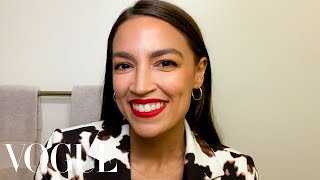 Congresswoman Alexandria OcasioCortezs Guide to Her Signature Red Lip  Beauty Secrets  Vogue [upl. by Nivel]