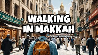 Traveling Saudi Arabia Street Walk In Makkah City Middle East [upl. by Dedrick]