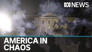 United States descends into chaos as clashes between protesters and police escalate  ABC News [upl. by Langsdon]