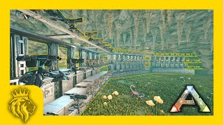 Center Pearl Cave FULL PVP BASE DESIGN  BEST DESIGN  ARK Survival Evolved [upl. by Gregoor]