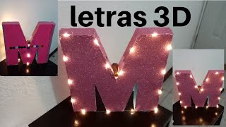 Como hacer letras de carton 3D [upl. by Eiramassenav]