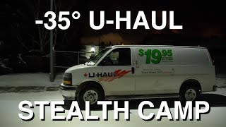 UHaul Stealth Camping In 35 Degrees [upl. by Brelje554]