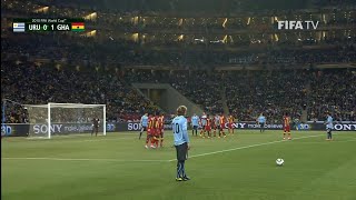 Diego Forlán freekick goal vs Ghana [upl. by Dnalyr]