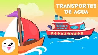 Medios de Transporte acuáticos  Aprende vocabulario [upl. by Stalker]