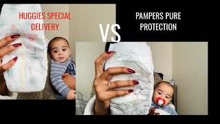 HUGGIES SPECIAL DELIVERY VS PAMPERS PURE PROTECTION DIAPERS [upl. by Oliva]