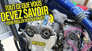 Comment Ajuster le Jeu aux Soupapes sur Motocross 4 temps Yamaha YZ250F [upl. by Filiano]