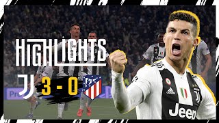 HIGHLIGHTS  Juventus 30 Atletico Madrid  Ronaldo greatest hattrick  UEFA Champions League [upl. by Ymorej]