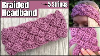 BRAIDED Headband Crochet Tutorial  EASY Crochet Pattern [upl. by Navek]