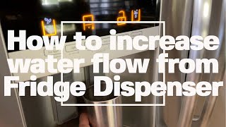 How to increase water flow from Fridge Water Dispenser [upl. by Rodmann1]