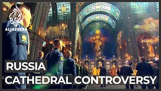 Russian church launches cathedral dedicated to armed forces [upl. by Desdee977]