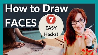 How to Draw a Face for Beginners 7 EASY Hacks [upl. by Eusoj726]