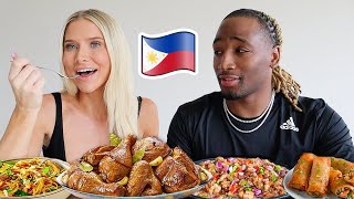 Trying FILIPINO FOOD for the FIRST TIME [upl. by Vil]