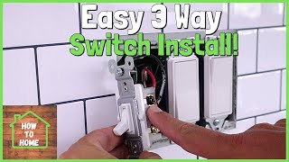 Easy 3 Way Switch Wiring  How To Install A 3 Way Light Switch [upl. by Gneh]