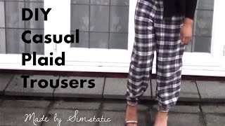 DIY Trousers Tutorial  How to Sew Easy Simple Pants [upl. by Robers]