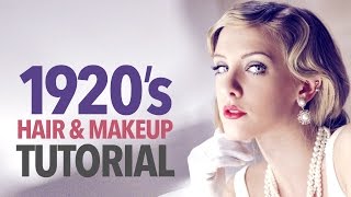 1920s makeup amp hair tutorial [upl. by Acinej571]