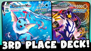 Vaporeon VMAX Got 3rd Place in Late Night 200 Player Tournament [upl. by Cheria998]