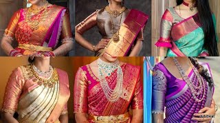 Designer Silk Saree Blouse Designs  25 Amazing Blouse Work Designs For Pattu Sarees [upl. by Keegan]