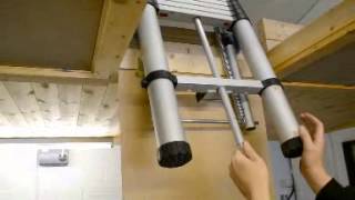 Using the Youngman Telescopic Loft Ladder [upl. by Spearing]