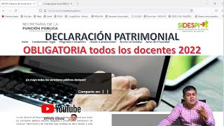 Declaración Patrimonial 2022 Docentes Zacatecas ACTUALIZADA [upl. by Diva]