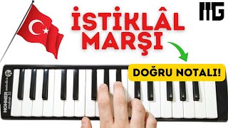 İSTİKLAL MARŞI Nasıl Çalınır  Kolay Melodika Notaları [upl. by Arved]