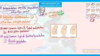 fetal malpresentation and malposition plus indications of cesarean section notes for AMC MCQ exam [upl. by Shina]