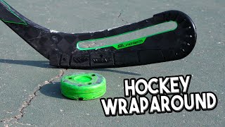 HOW TO USE EXPENSIVE STICKS OUTSIDE HOCKEY WRAPAROUND [upl. by Ehcropal]