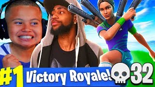 MY LITTLE BROTHER PLAYS LIKE TSM DAEQUAN IN SOLO SQUADS SO MANY KILLS SHOTGUN ONLY FORTNITE BR [upl. by Halivah]