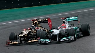 F1 2012 Brazil  Schumacher vs Raikkonen [upl. by Eniamahs]