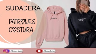 DIY SUDADERA CON CAPUCHA PATRONES COSTURA  MOLDES GRATIS [upl. by Eded]