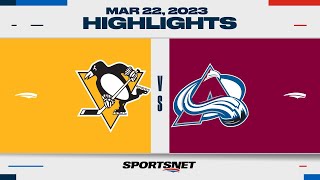 NHL Highlights  Penguins vs Avalanche  March 22 2023 [upl. by Ben]