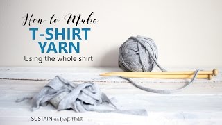 How to make TShirt Yarn using the Whole Shirt in a Continuous Strand [upl. by Kunkle530]