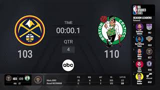 Denver Nuggets  Boston Celtics  NBA on ABC Live Scoreboard [upl. by Harutak]