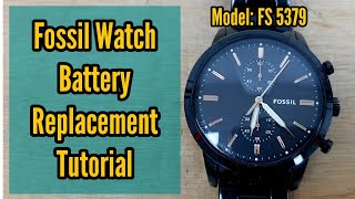 Fossil Watch Battery Replacement Tutorial  Watch Repair Channel [upl. by Ayatan728]