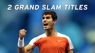 Carlos Alcaraz 2 Grand Slam Titles  US Open Tribute [upl. by Nnoryt]