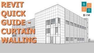 Revit Tutorial  How to Create and Edit Curtain Walling [upl. by Nomolos]