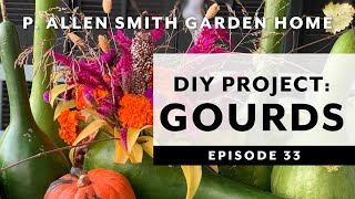 DIY Gourd Project  Fall Decor Garden Home VLOG 2019 [upl. by Leirej299]