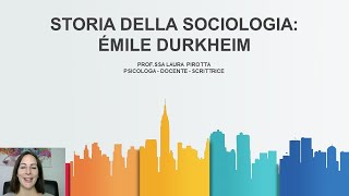 6 Storia della sociologia Emile Durkheim [upl. by Yrollam666]