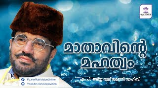 മാതാവിന്‍റെ മഹത്വം  speech by MP Abdusamad Samadani [upl. by Olethea]