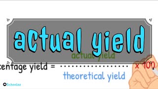 How to calculate the actual yield [upl. by Ressan]