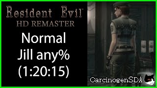 Resident Evil HD Remaster PC 120FPS Speedrun  Jill any 12015 [upl. by Lightfoot]