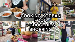 🇰🇷KOREAN VEGETARIAN FOOD COOKING  GROCERIES BTS MERCH SHOPPING  vlog [upl. by Ketty]