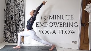 15MINUTE EMPOWERING YOGA FLOW  Energy amp Strength  CAT MEFFAN [upl. by Yelyah]