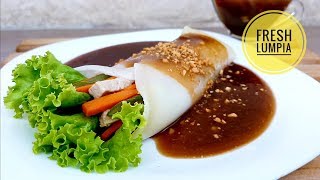 How to make Fresh Lumpia  Fresh Lumpia Wrapper recipe  Peanut Sauce recipe Lumpiang Sariwa [upl. by Andert]